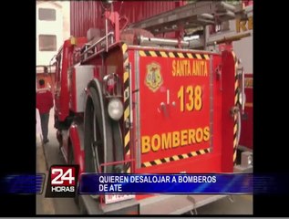 Bomberos denuncian que la Municipalidad de Ate pretende desalojarlos