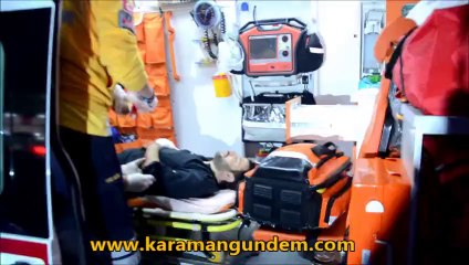 Karaman'da meydana gelen bıçaklı saldırıda 1 kişi elinden yaralandı