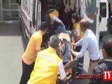 Polis tarafından başından vurulan genç hastaneye getirildi
