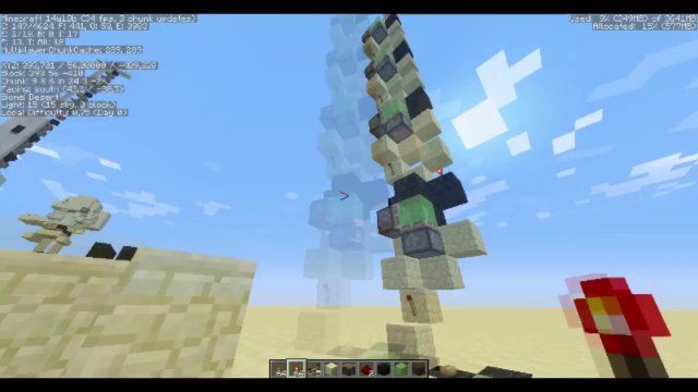 Minecraft - tuto ascenseur Slime block