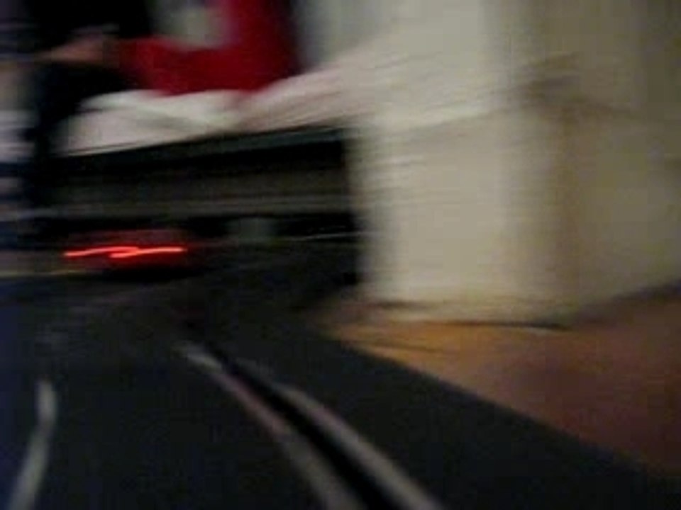 Race track at home, contemporary art installation