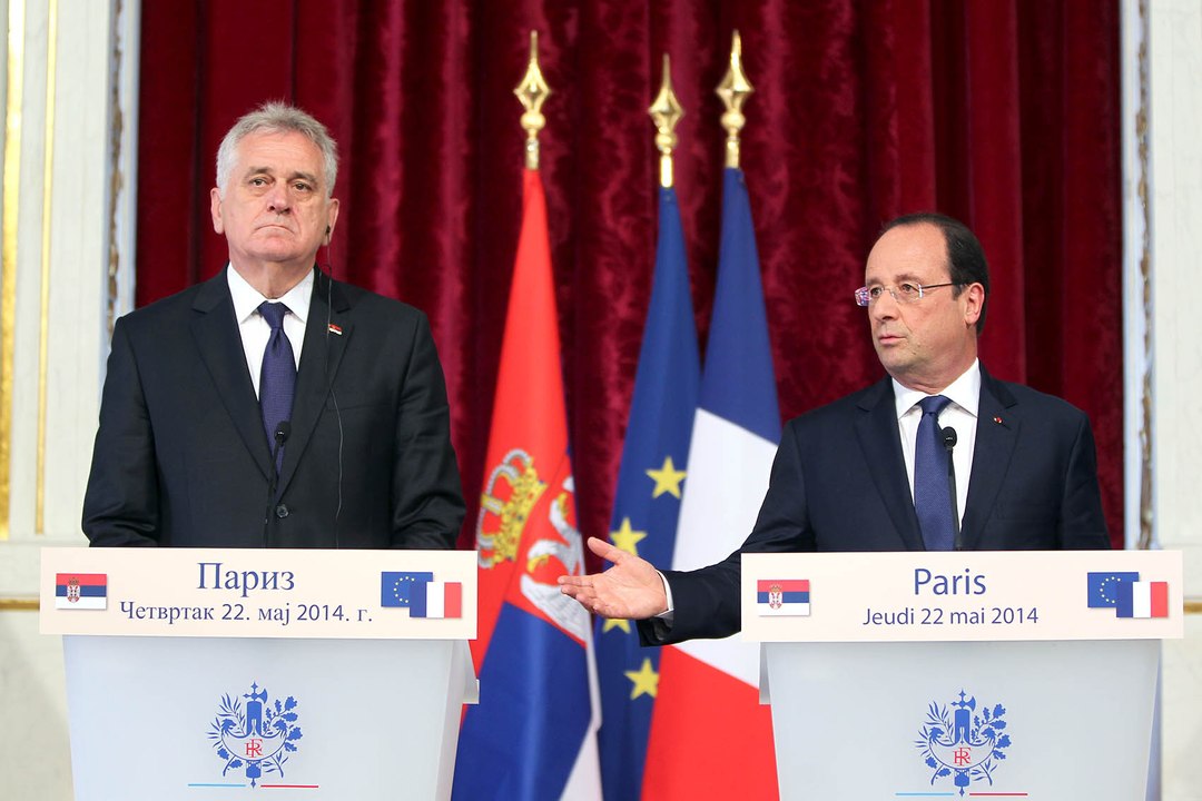 Point de presse aux côtés M. Tomislav NIKOLIC, Président de la République de Serbie