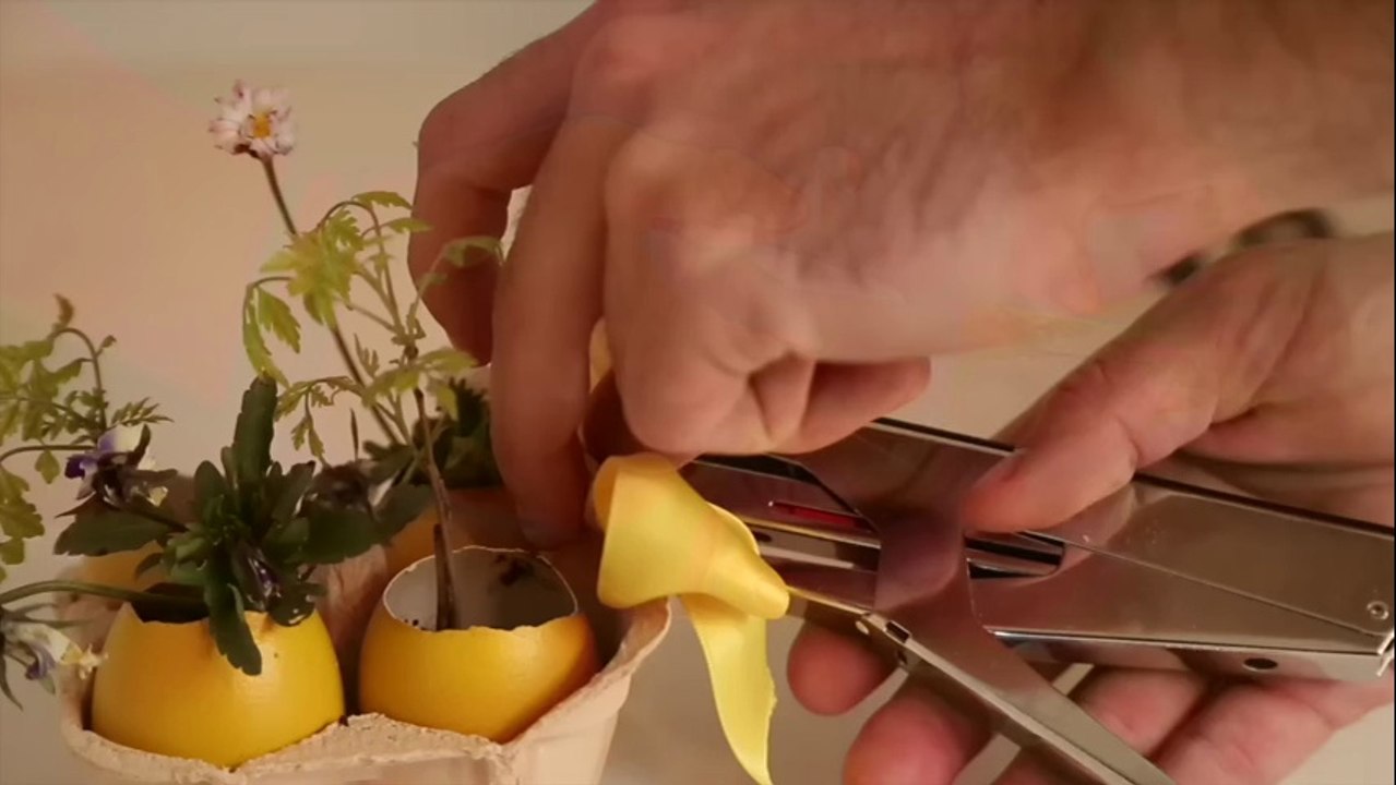 Un centre de table très nature pour Pâques