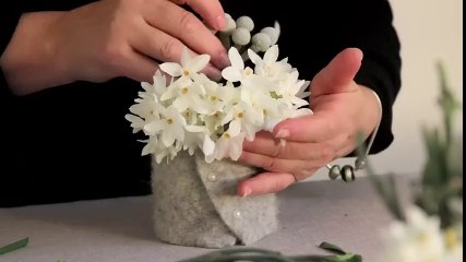 Un centre de table cocooning de style chalet