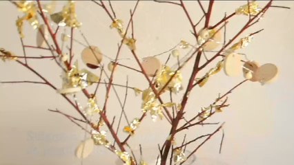Un centre de table de Noël naturel, mais précieux