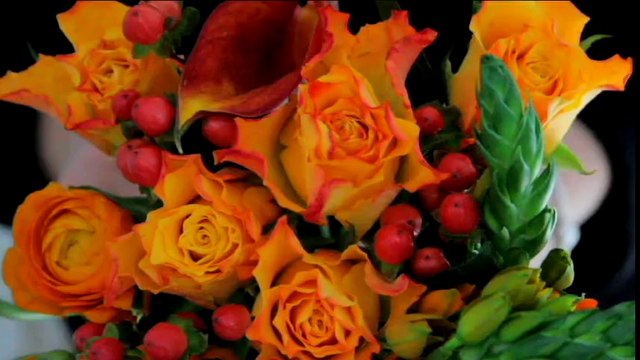 Créer une composition florale orange