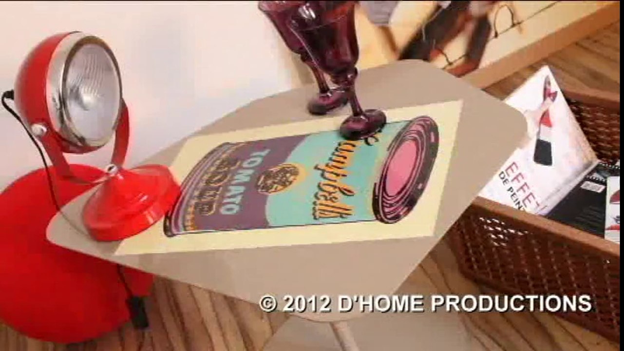 Vidéo : customiser une table basse façon pop art