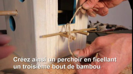 Créer une cabane à oiseaux avec une panière