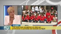 TV3 - Els Matins - 300 nens i nenes enregistren un vídeo per promocionar la portalada del monestir