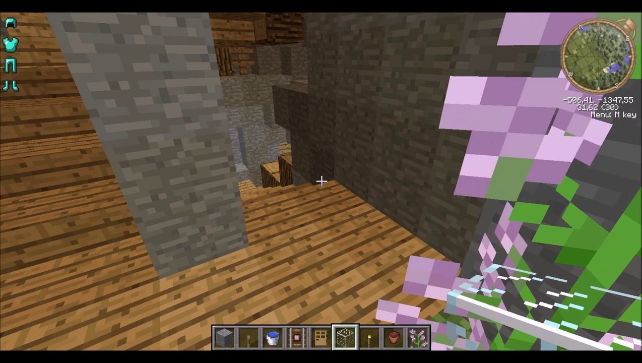 Une ville minecraft souterraine