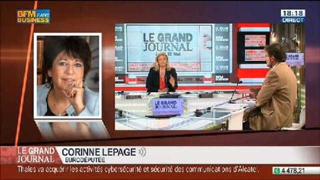Ulysse Gosset et Corinne Lepage, dans Le Grand Journal - 22/05 1/4