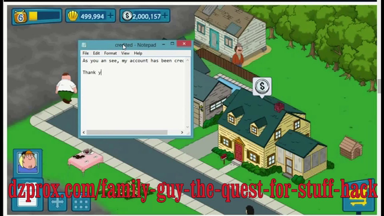 Family Guy The Quest for Stuff Hack [Cheats for Android and iOS] 2014