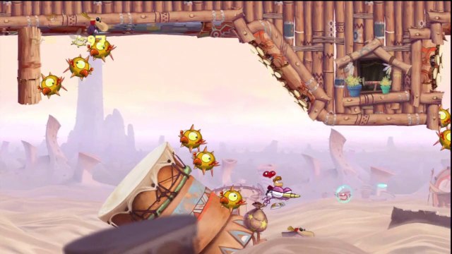 Rayman Origins - Désert des didgeridoos - Niveau 6 : Moskito Presto