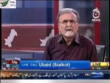 Nusrat Javed got Angry on Caller in a Live Show - 21 may 2014