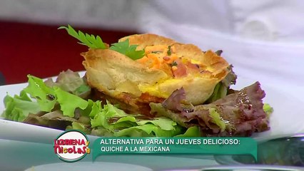 Aprende a cocinar un nutritivo quiche a la mexicana con la chef Miriam Punchin (1/2)