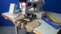 Máquina electrónica de área programable para coser materiales gruesos