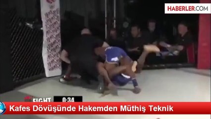 Kafes Dövüşünde Hakemden Müthiş Teknik