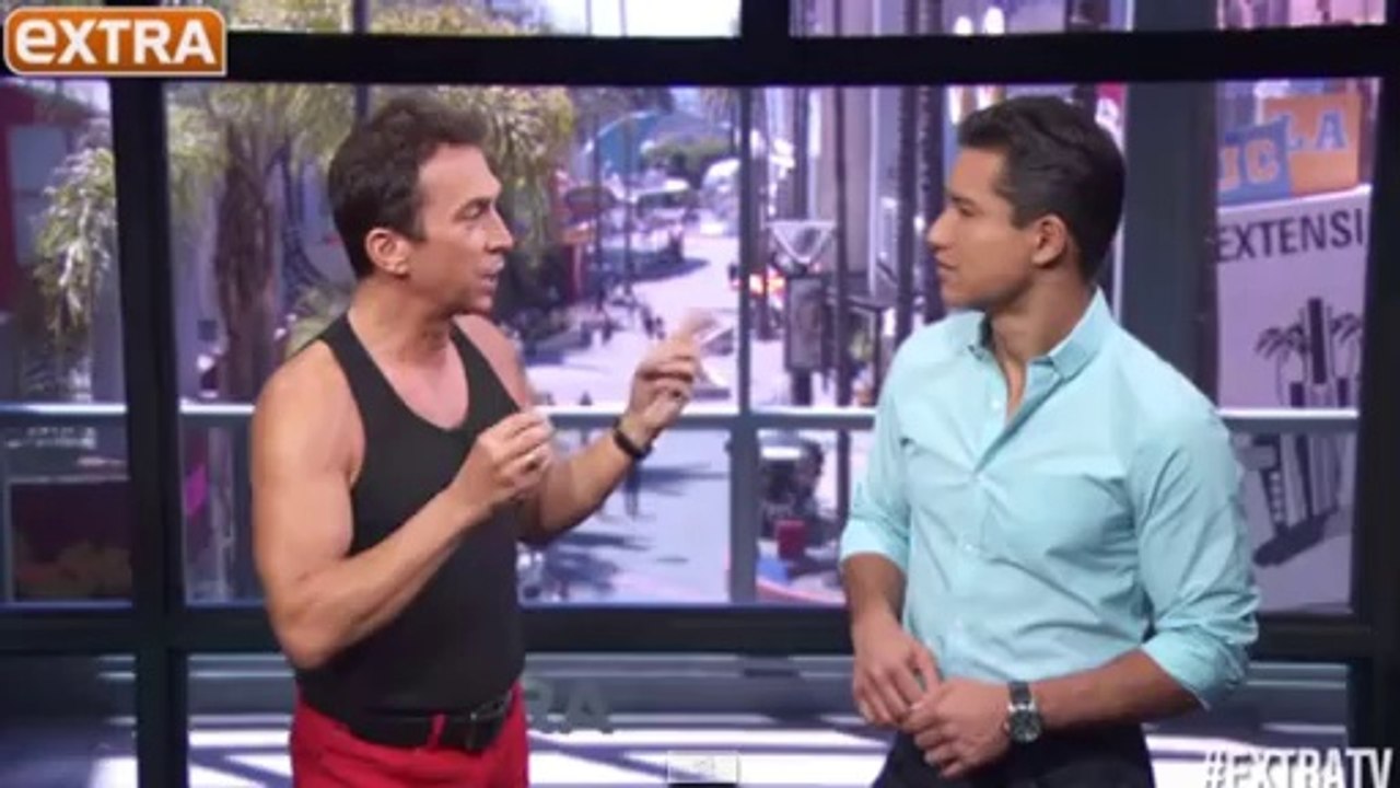 Derek Amy and Bruno on Extra before finale 051914