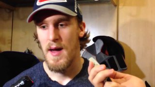 Dale Weise after the Habs morning skate at Madison Square Garden