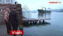 Anadolu Hisarı Açıklarında Bir Gemi Karaya Oturdu