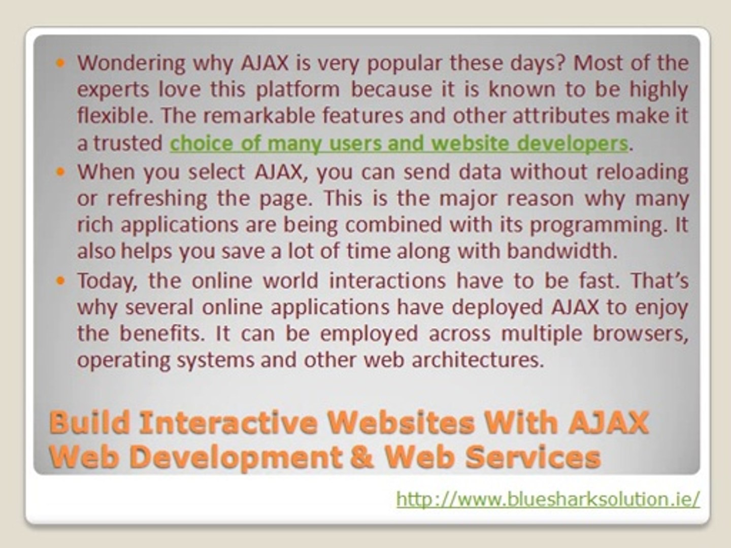 ⁣Build interactive websites with AJAX web development and web services