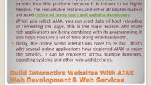 Build interactive websites with AJAX web development and web services