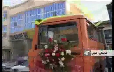 جرثقیل ،  ماشین عروسی زوج جوان گنابادی