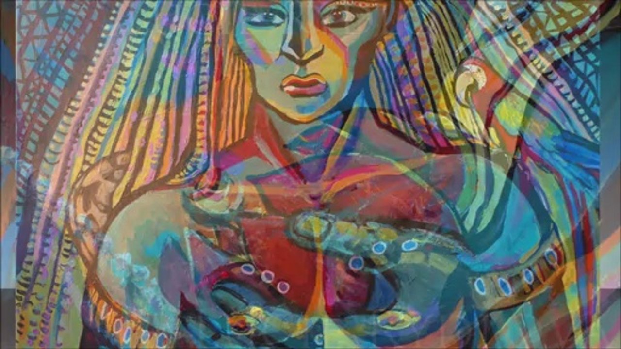 Peinture PORTRAITS visage - peinture contemporaine ©RYDLOVA Lucie 2014