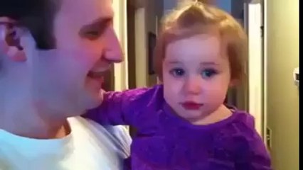 recognize the father by  baby with beard and without beard.