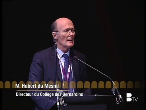 Hubert du Mesnil, directeur du Collège des Bernardins - Conférence inaugurale Agapan