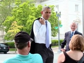 ¿Cómo reaccionaría si se encontrara con Barack Obama mientras pasea?