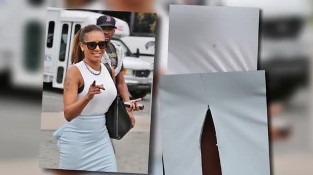 Scary Spice Mel B Splits Her Skirt