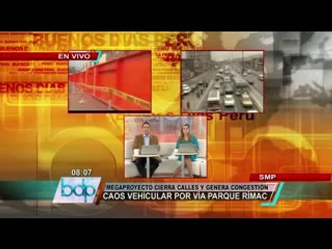 Obras por Vía Parque Rímac origina congestion vehicular en Panamericana Norte
