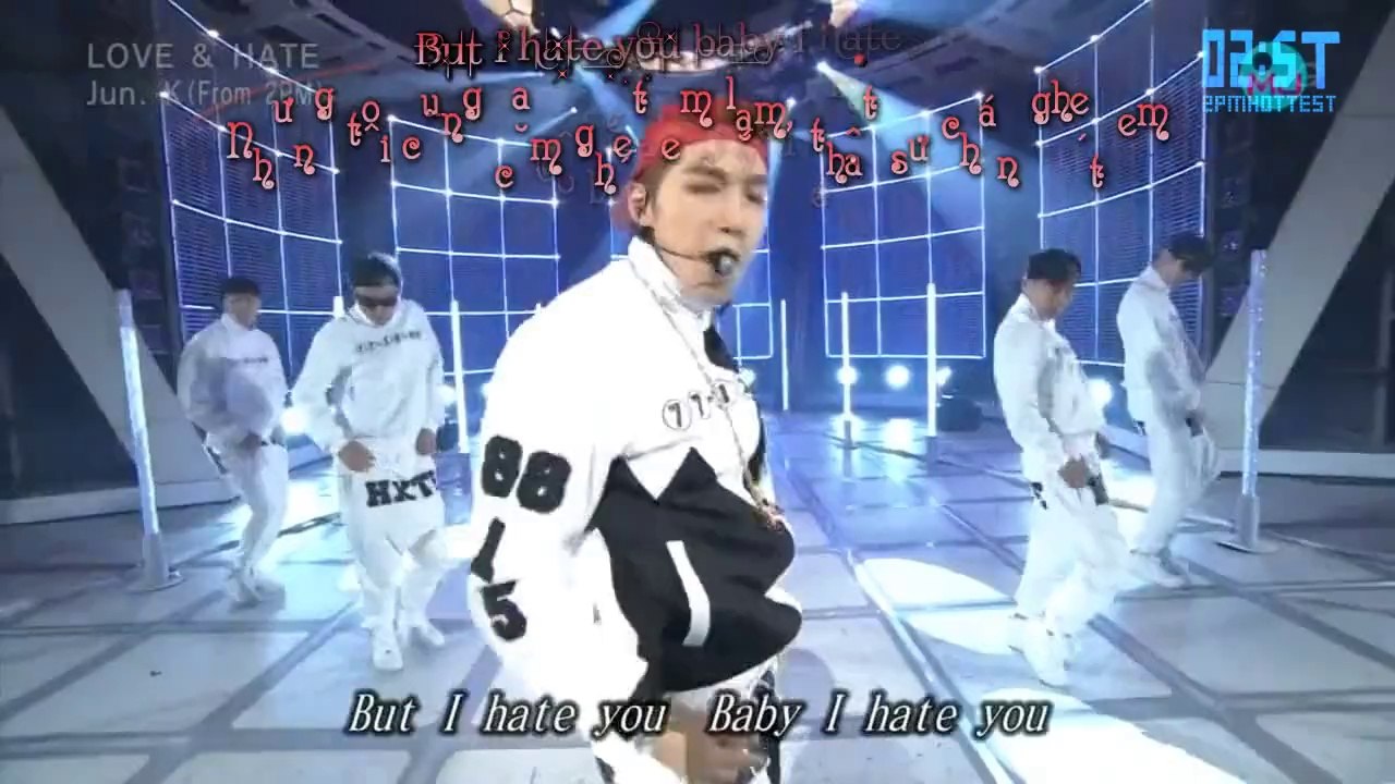 [Vietsub + Kara - 2ST] [140512] LOVE & HATE - Jun. K @ Music Japan