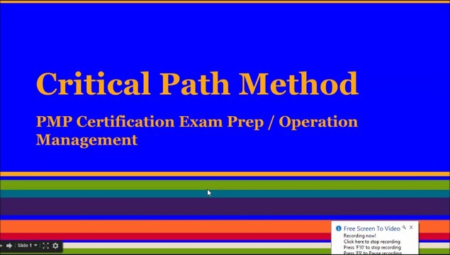 PMP® Exam Prep Online, PMP Tutorial | Critical Path Method (CPM) Scheduling Complex Projects an easy way