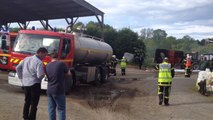 Incendie dans une exploitation agricole