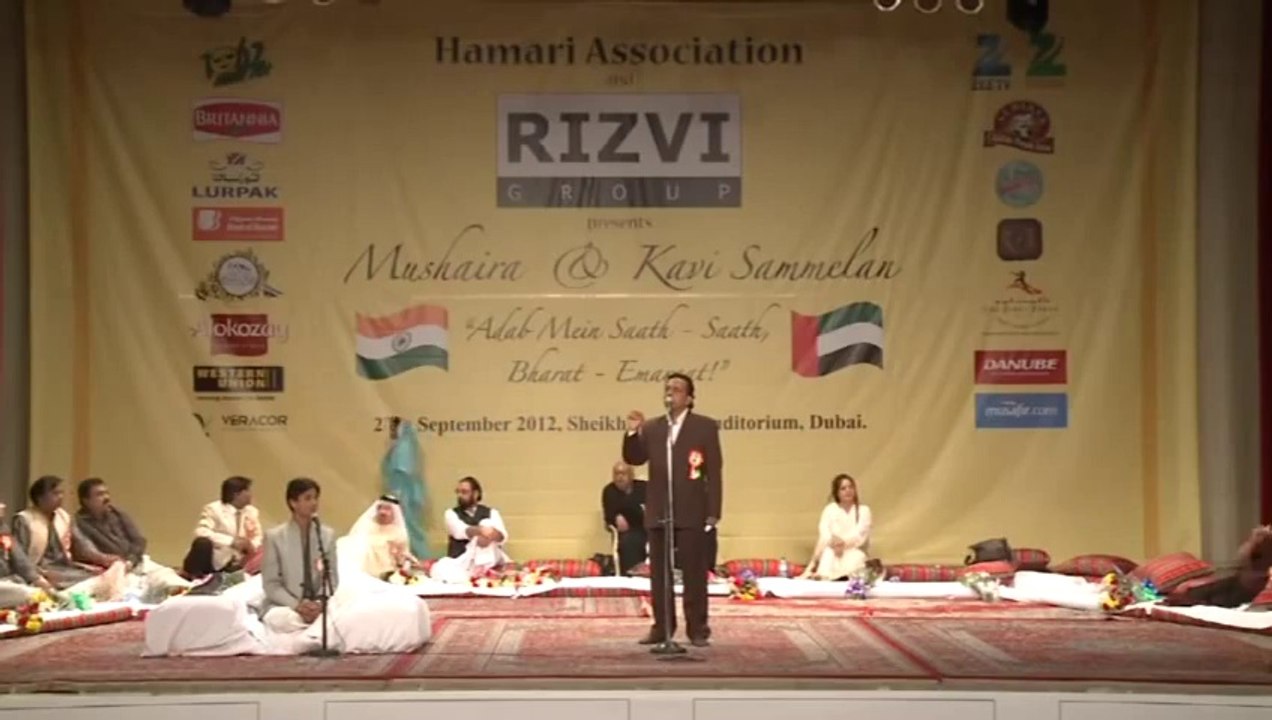 Iqbal Ashar   Urdu Poet In Hamari Association Mushaira Dubai 2012 United Arab Emirates UAE   HD