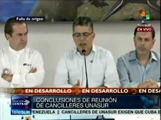 Estamos totalmente satisfechos con la resolución de Unasur: Jaua