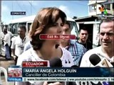Canciller Holguín confía en que no habrá segunda vuelta en elecciones