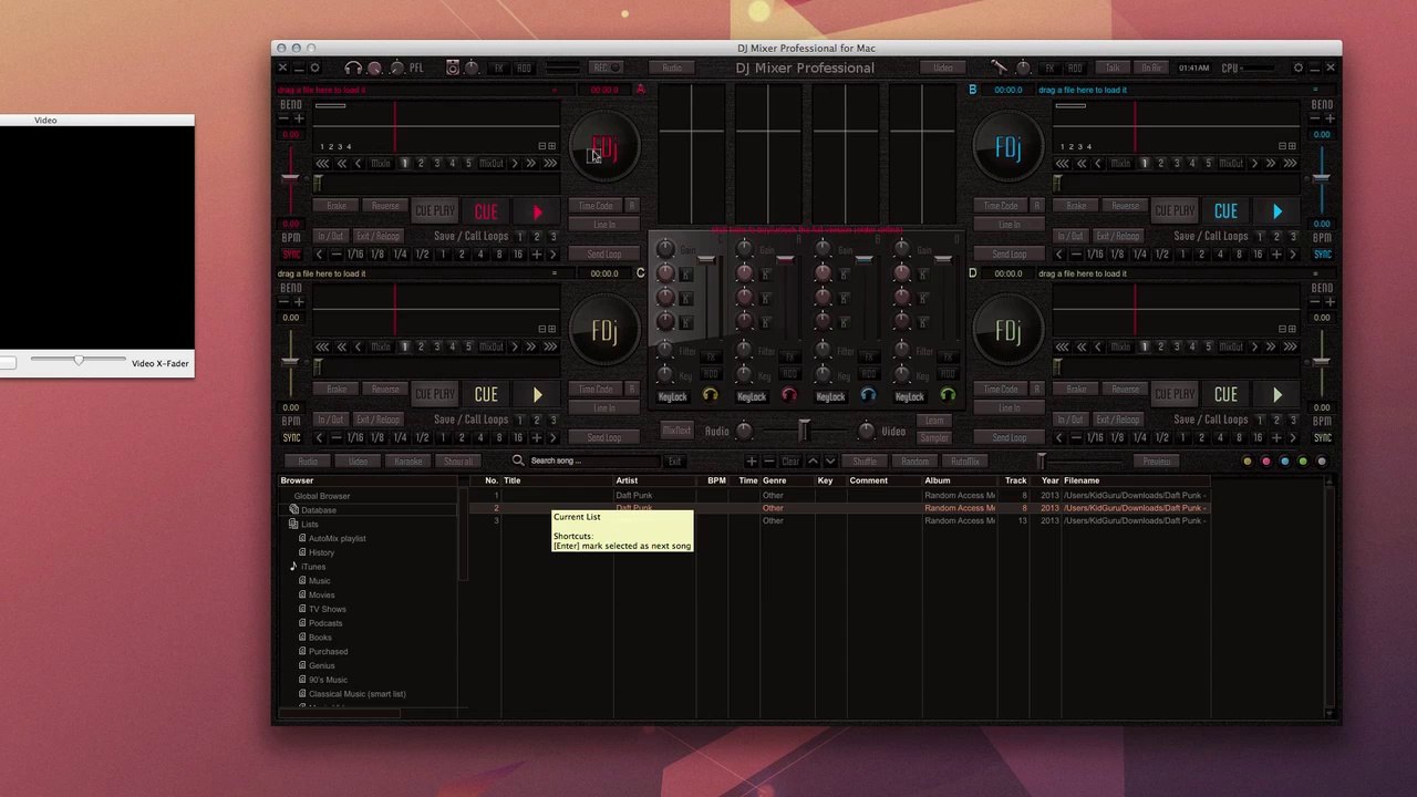 Mac DJ Software - easily mixing audio, video and karaoke on Mac