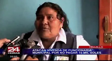 La Libertad: extorsionadores balean casa de trabajadora municipal