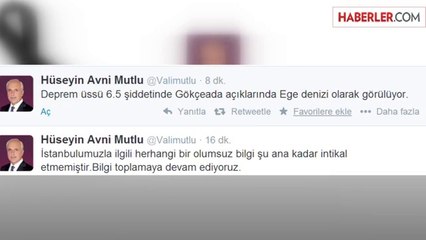 Ege Denizi'ndeki Deprem