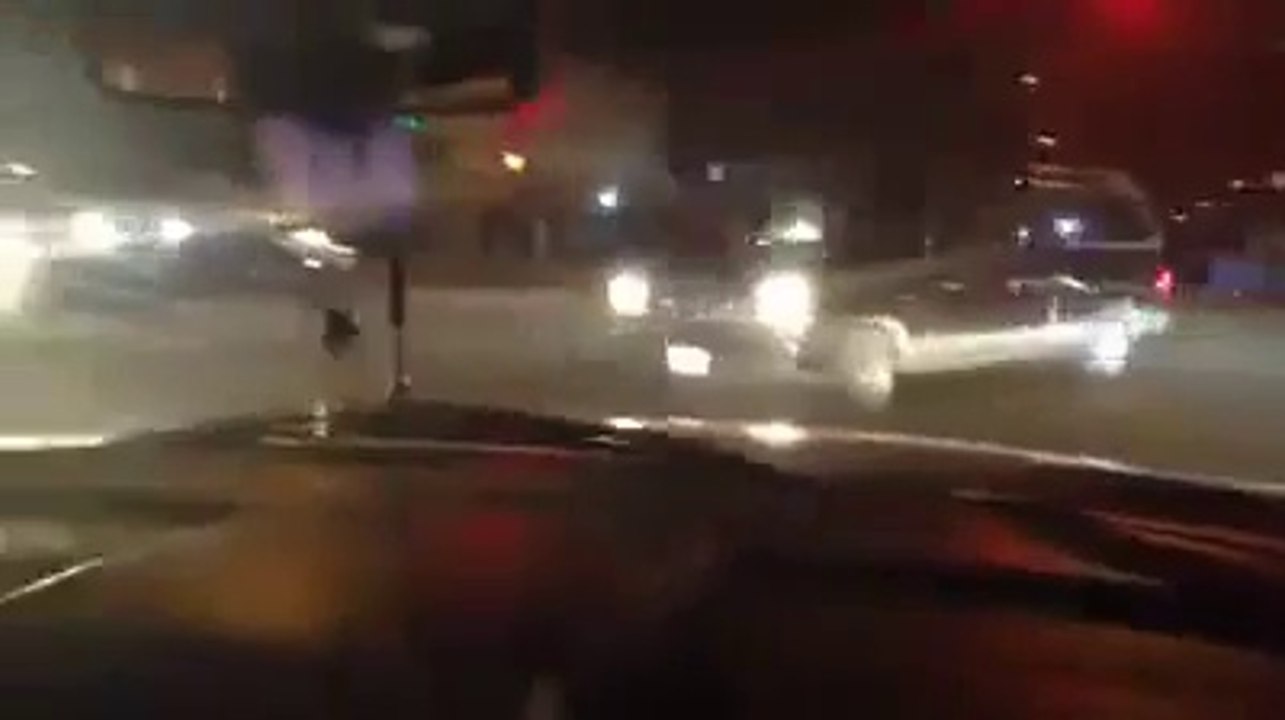 Salinas protest throw bottles bricks and rocks at "pigs"