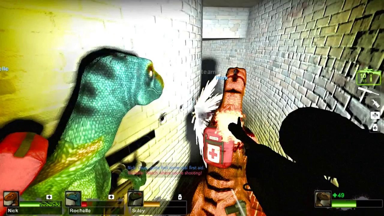 Custom Zombie Tour of Terror! | Custom Left 4 Dead 2: Velociraptor Versus Tank! (Part 2)