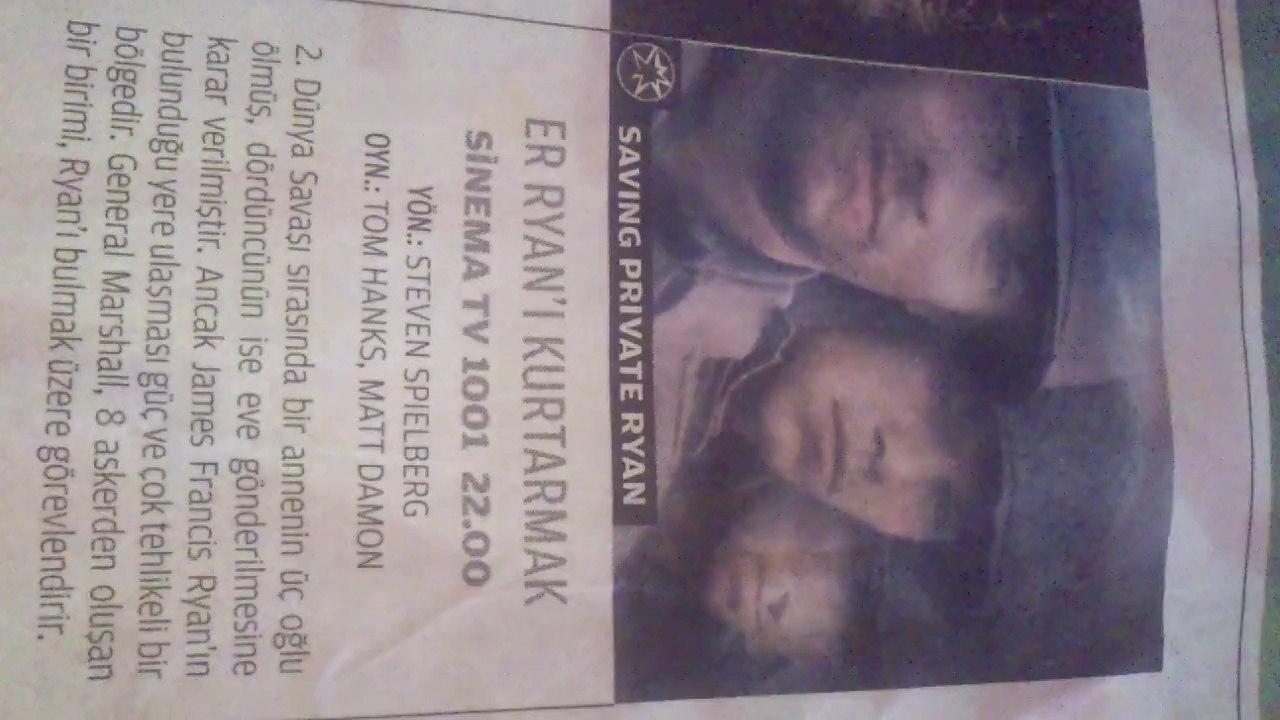 Er Ryan!ı Kurtarmak - sinema tanıtımı - kubilaysavash