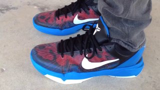 [wombazaar] Nike Zoom Kobe VII 7 System _Poison Dart Frog_ _Photo Blue_ on feet