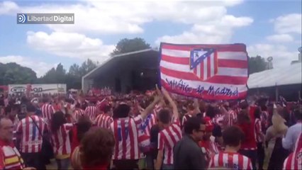 La Fan Zone del Atlético de Madrid llena de aficionados