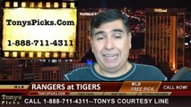 MLB Odds Detroit Tigers vs. Texas Rangers Pick Prediction Preview 5-24-2014
