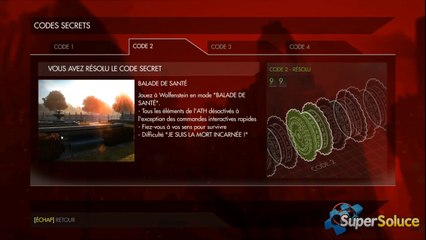 Wolfenstein : The New Order - Les codes secrets