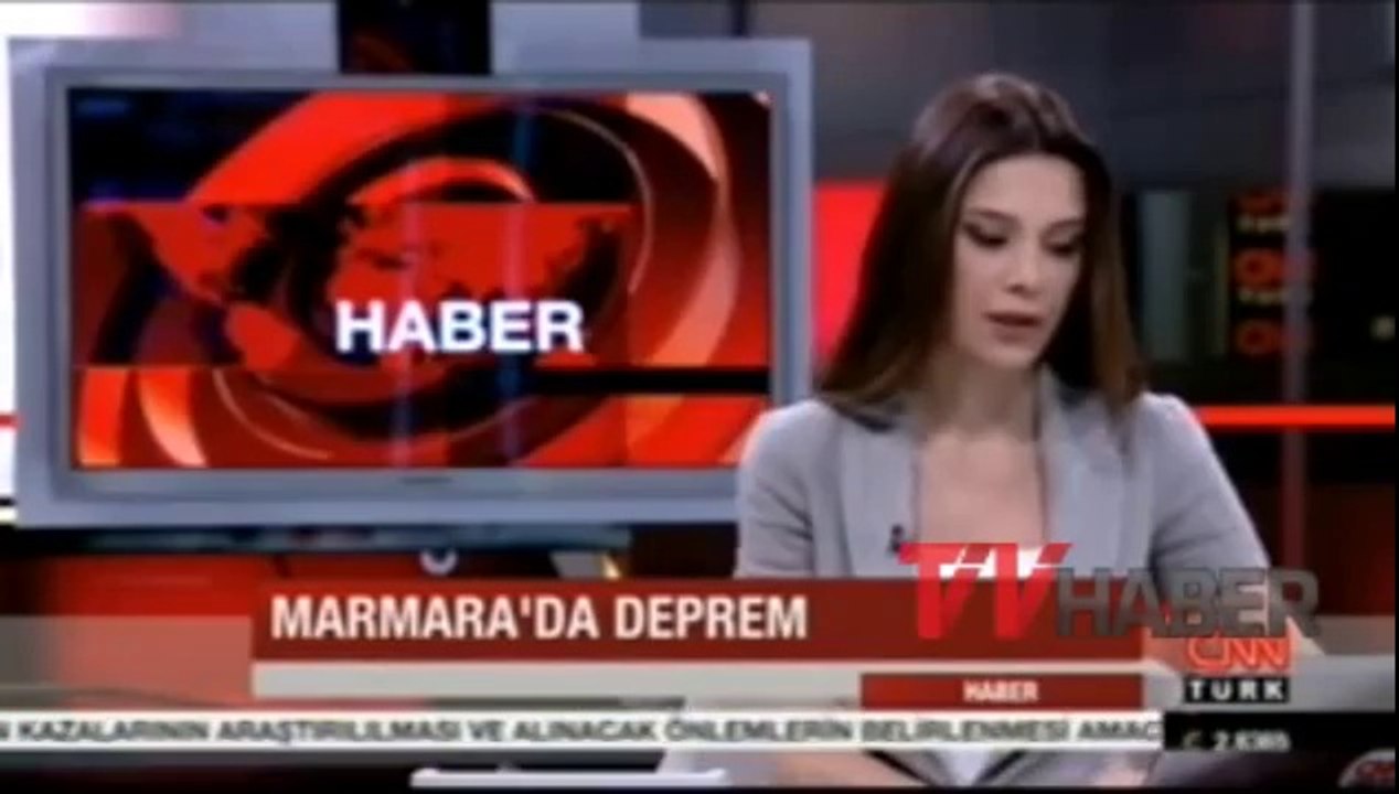 Canlı yayında deprem